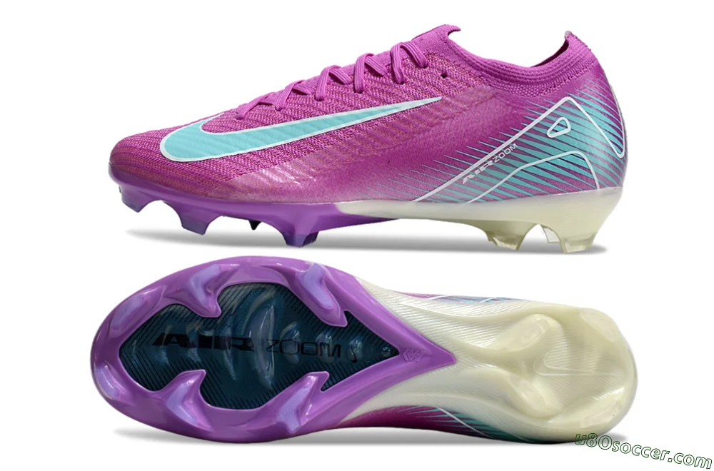 Nike Air Zoom Mercurial Vapor 16 Elite FG - Purple/Mint