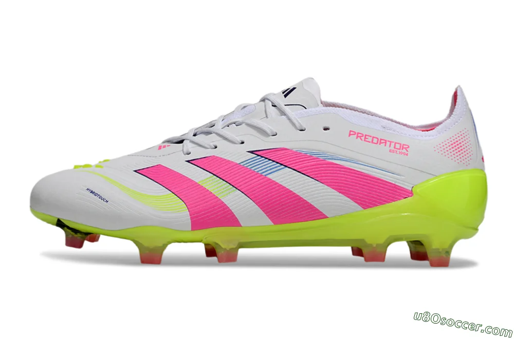 Predator サッカーシューズ ホワイト/ピンク/イエロー Adidas Predator Elite 25 FG - White/Pink/Yellow | Elite
