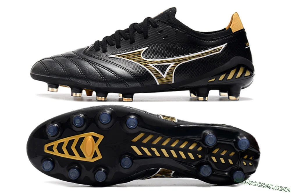 Mizuno Morelia Neo 3 Japan FG Soccer Cleats in Black and Yellow