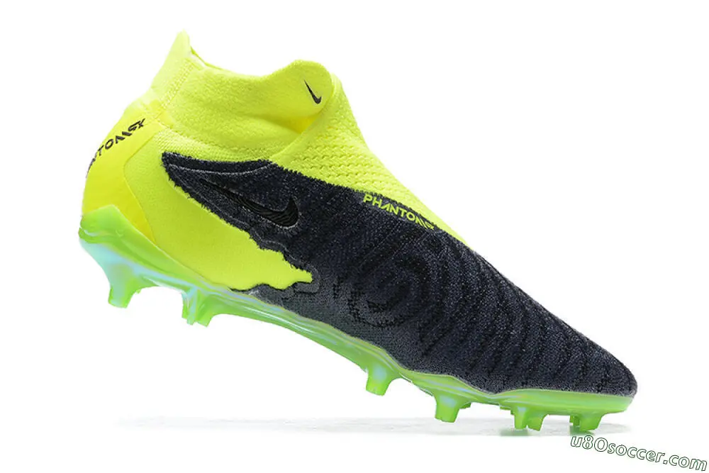 Yellow and Black Nike Phantom GX Elite DF FG Firm Ground Soccer