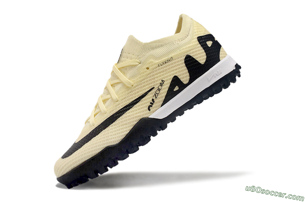 Nike Air Zoom Mercurial Vapor 15 Elite TF Artificial Turf Soccer Shoes - Beige/Black/White 4