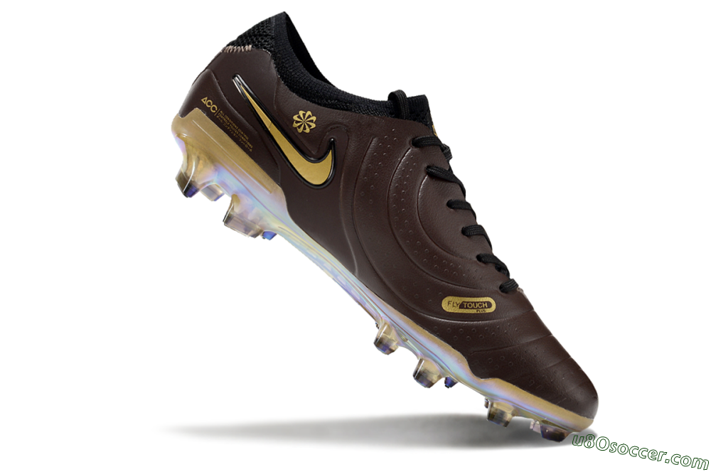 Nike Tiempo Legend 10 Elite FG Firm Ground Soccer Shoes - Brown/Yellow/Black 4