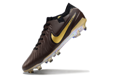 Nike Tiempo Legend 10 Elite FG Firm Ground Soccer Shoes - Brown/Yellow/Black