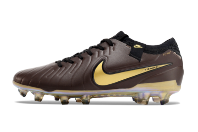 Nike Tiempo Legend 10 Elite FG Firm Ground Soccer Shoes - Brown/Yellow/Black