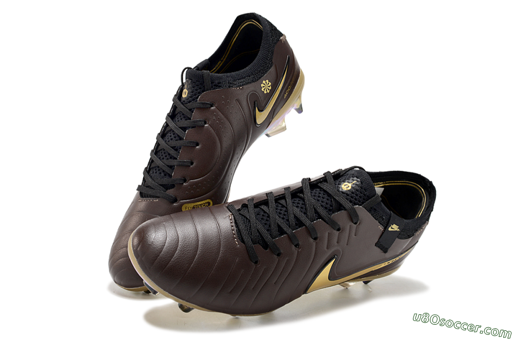 Nike Tiempo Legend 10 Elite FG Firm Ground Soccer Shoes - Brown/Yellow/Black 3