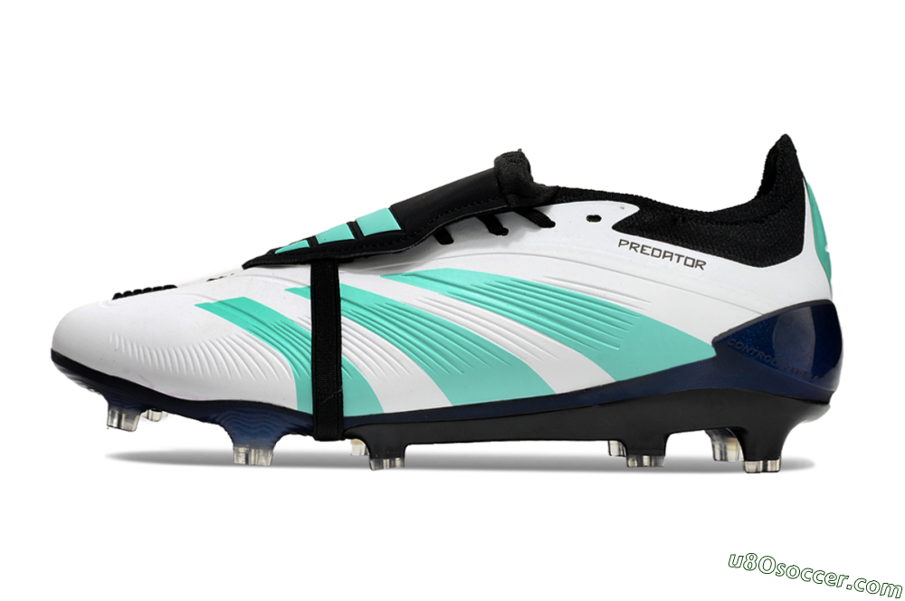 Adidas Predator Elite Foldover Tongue FG Firm Ground Soccer Cleats - White/Jade/Black 2