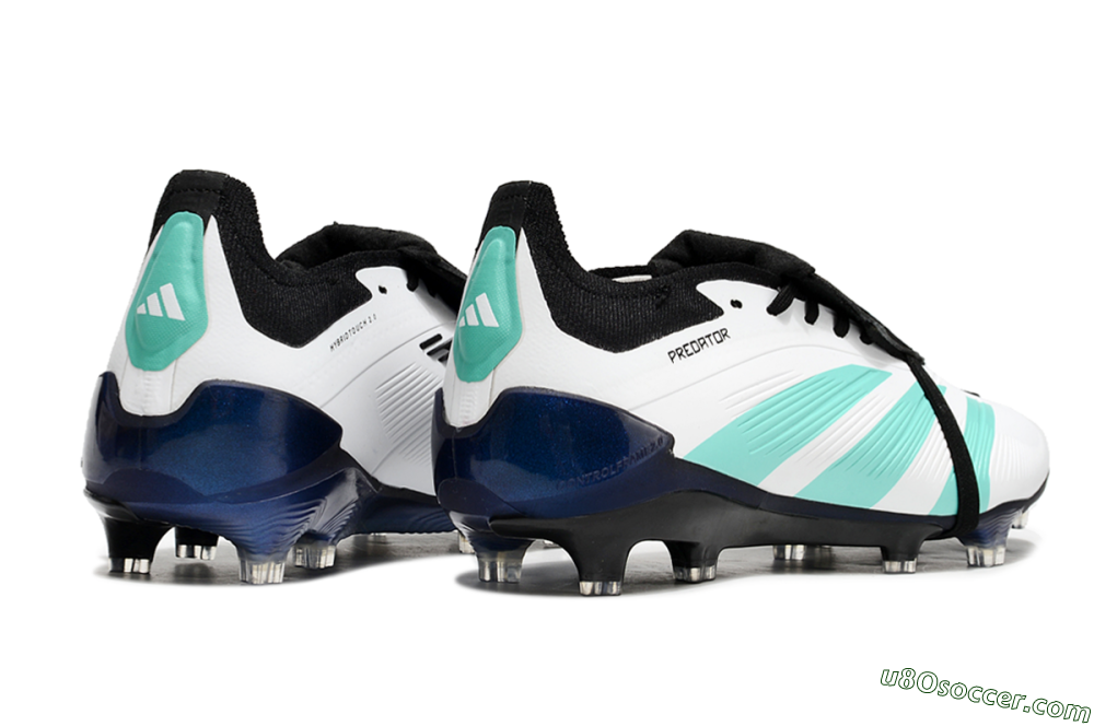 Adidas Predator Elite Foldover Tongue FG Firm Ground Soccer Cleats - White/Jade/Black 6