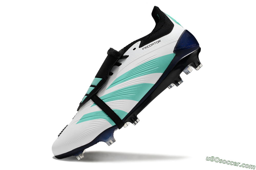 Adidas Predator Elite Foldover Tongue FG Firm Ground Soccer Cleats - White/Jade/Black 5