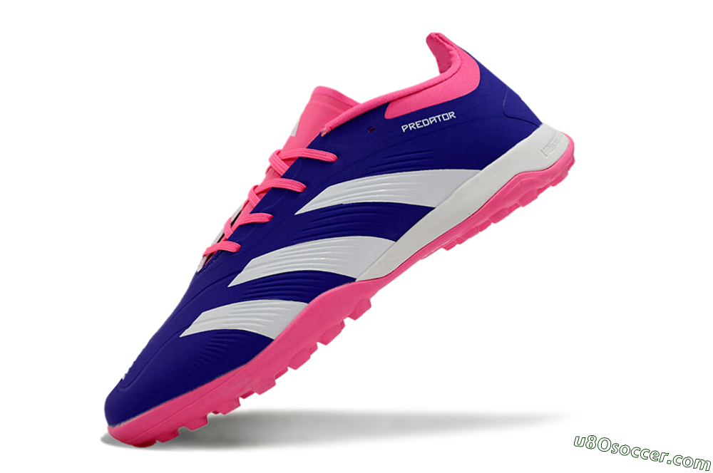 Adidas Predator 24 Elite TF Artificial Turf Soccer Shoes - Blue/White/Pink 5