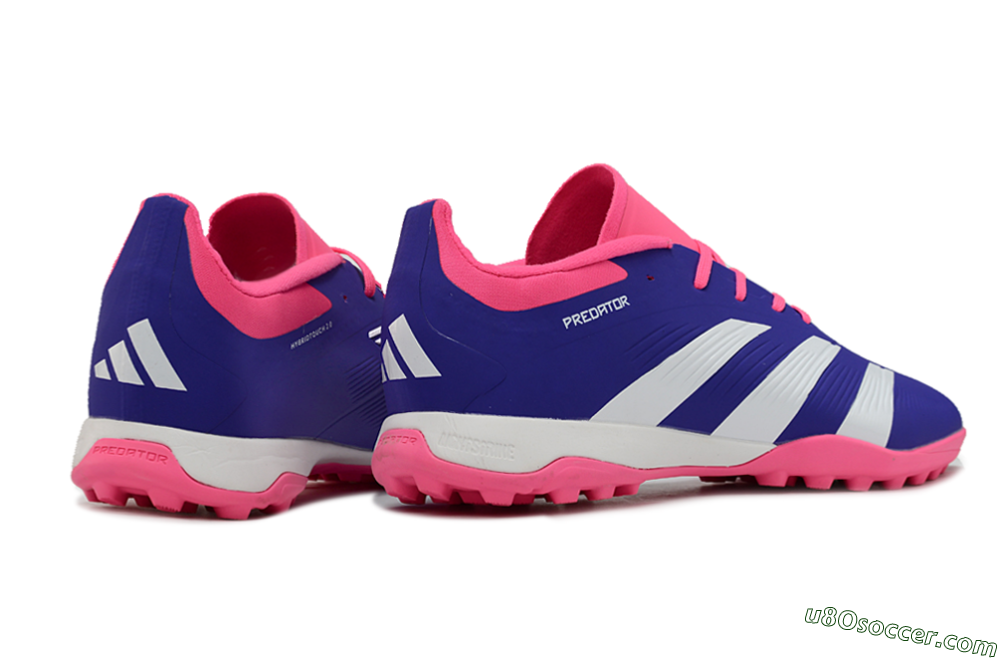 Adidas Predator 24 Elite TF Artificial Turf Soccer Shoes - Blue/White/Pink 6