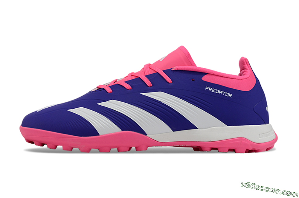 Adidas Predator 24 Elite TF Artificial Turf Soccer Shoes - Blue/White/Pink 2