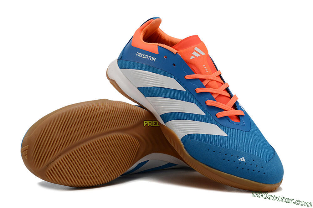 Adidas Predator 24 Elite IC Indoor & Futsal Soccer Shoes - Blue/White/Red 3