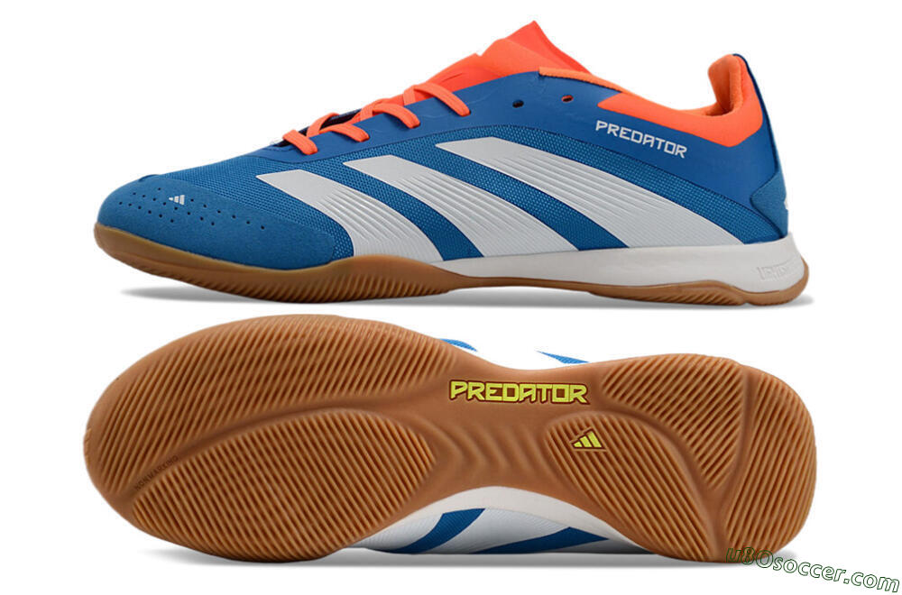 Adidas Predator 24 Elite IC Indoor & Futsal Soccer Shoes - Blue/White/Red 0