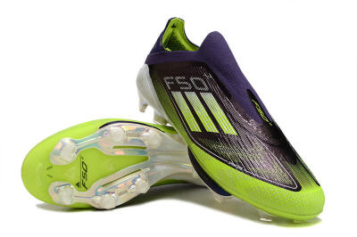 Adidas F50+ Lightstrike Pro Laceless FG Firm Ground Soccer Cleats - Purple/Yellow/White