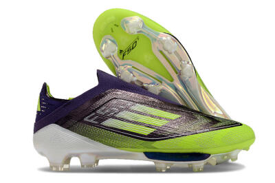 Adidas F50+ Lightstrike Pro Laceless FG Firm Ground Soccer Cleats - Purple/Yellow/White
