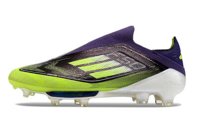 Adidas F50+ Lightstrike Pro Laceless FG Firm Ground Soccer Cleats - Purple/Yellow/White