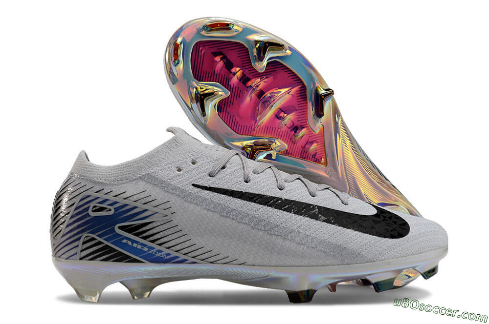 Nike Air Zoom Mercurial Vapor 16 Elite FG Firm Ground Soccer Cleats - Grey/Black/Blue 1
