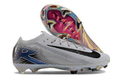 Nike Air Zoom Mercurial Vapor 16 Elite FG Firm Ground Soccer Cleats - Grey/Black/Blue