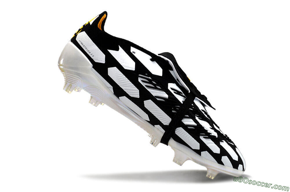Adidas Predator Elite Foldover Tongue FG Firm Ground Soccer Cleats - Black/White/Yellow 4