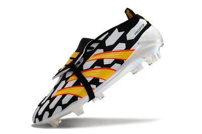 Adidas Predator Elite Foldover Tongue FG Firm Ground Soccer Cleats - Black/White/Yellow