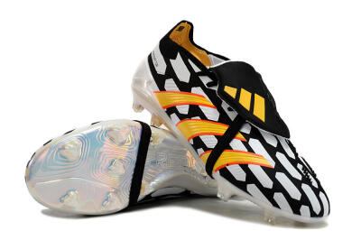 Adidas Predator Elite Foldover Tongue FG Firm Ground Soccer Cleats - Black/White/Yellow