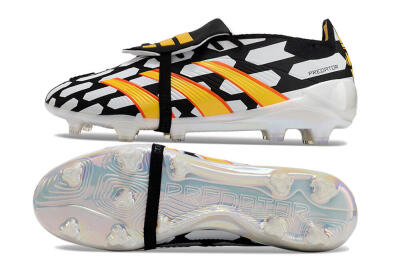 Adidas Predator Elite Foldover Tongue FG Firm Ground Soccer Cleats - Black/White/Yellow