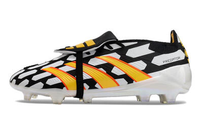 Adidas Predator Elite Foldover Tongue FG Firm Ground Soccer Cleats - Black/White/Yellow