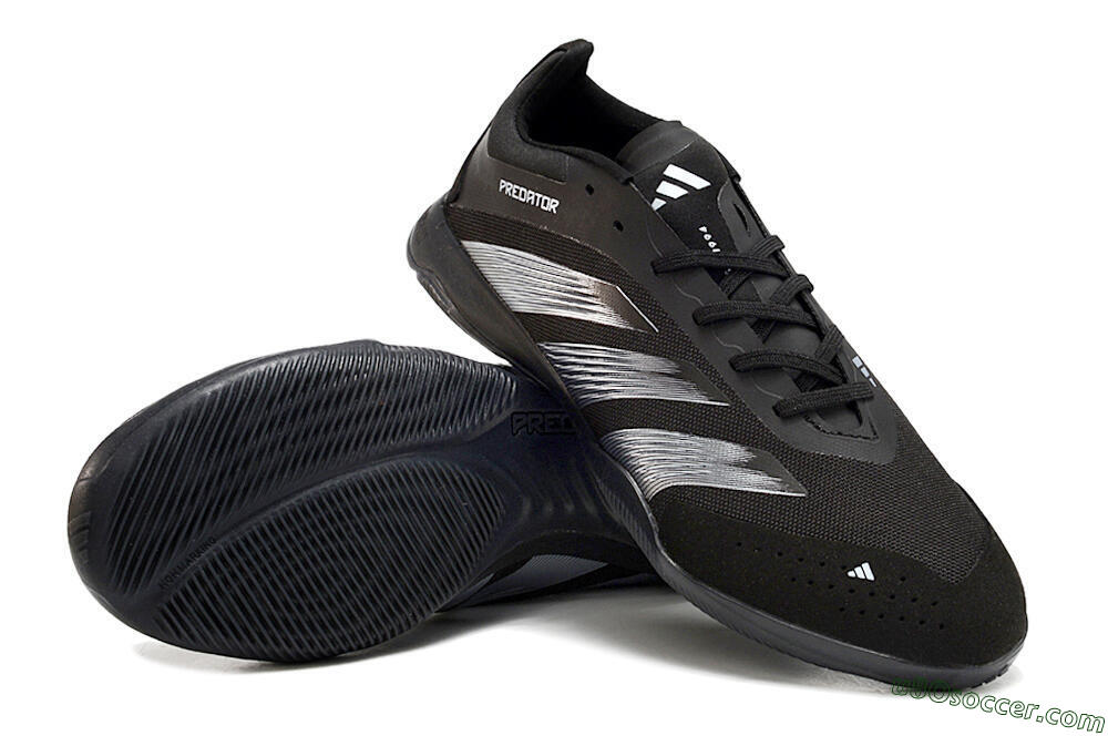 Adidas Predator 24 Elite IC Indoor & Futsal Soccer Shoes - Black/Silver 3