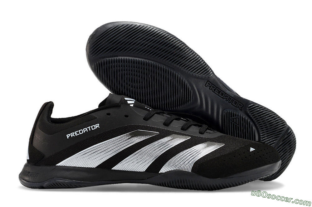 Adidas Predator 24 Elite IC Indoor & Futsal Soccer Shoes - Black/Silver 1