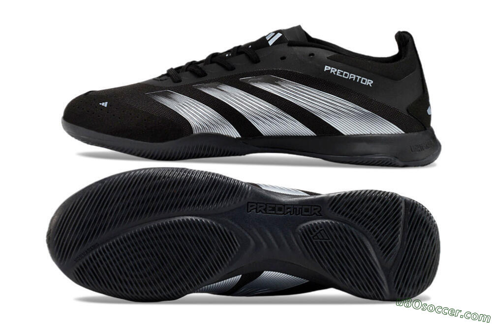 Adidas Predator 24 Elite IC Indoor & Futsal Soccer Shoes - Black/Silver 0
