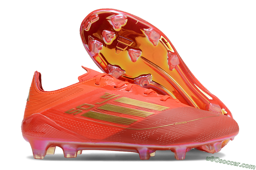 Adidas F50 Elite FG Firm Ground Soccer Cleats - Red/Gold 1