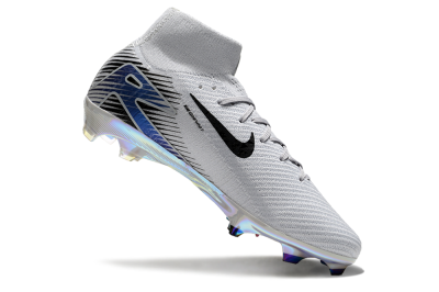 Nike Air Zoom Mercurial Superfly 10 Elite FG Firm Ground Soccer Cleats - White/Black/Blue