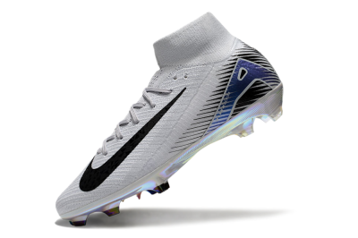 Nike Air Zoom Mercurial Superfly 10 Elite FG Firm Ground Soccer Cleats - White/Black/Blue