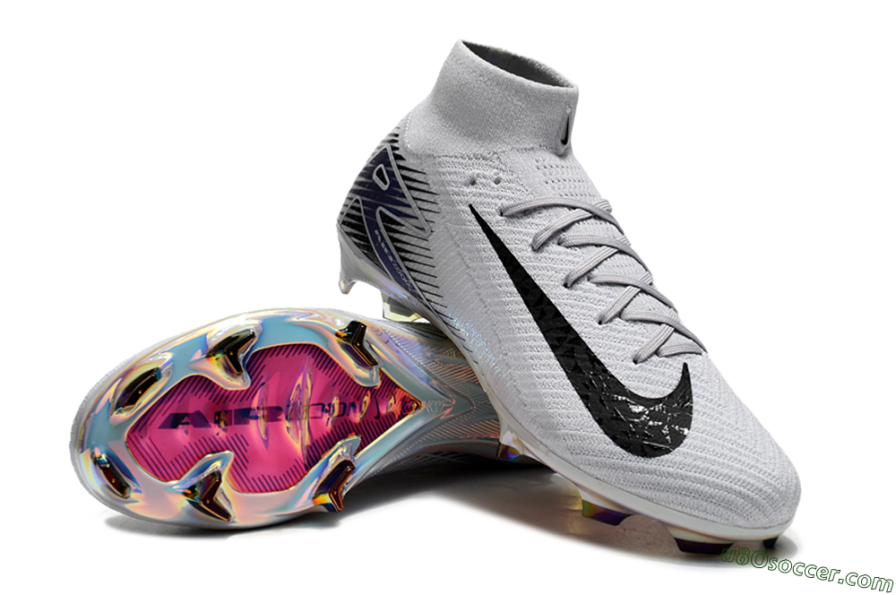 Nike Air Zoom Mercurial Superfly 10 Elite FG Firm Ground Soccer Cleats - White/Black/Blue 3