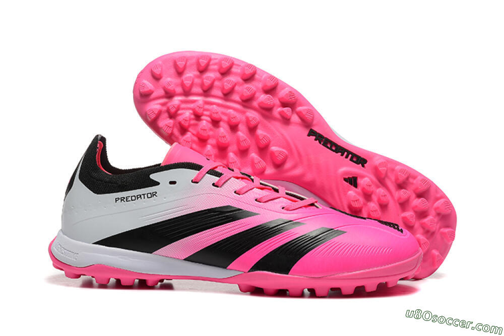 Adidas Predator 24 Elite TF Artificial Turf Soccer Shoes - Pink/Black/White 1