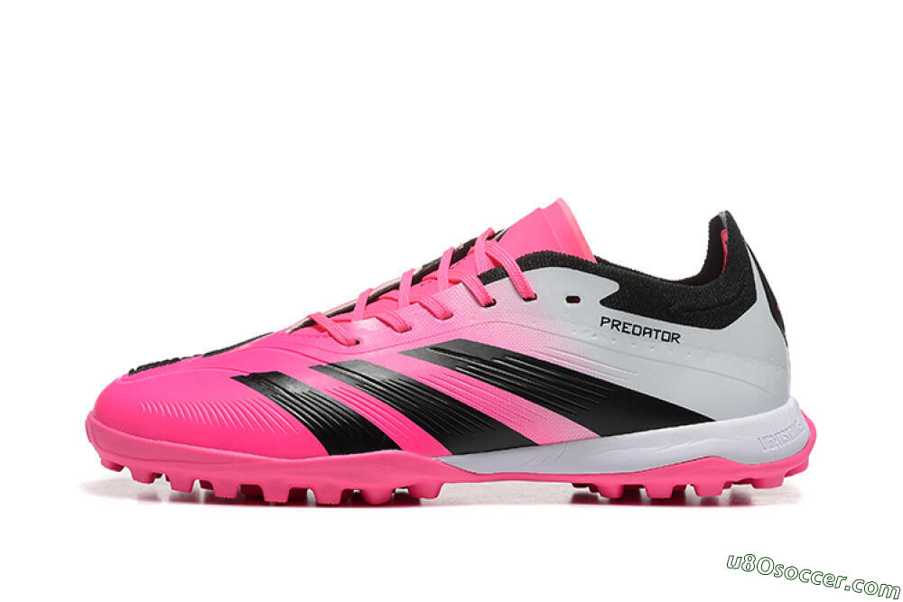 Adidas Predator 24 Elite TF Artificial Turf Soccer Shoes - Pink/Black/White 2