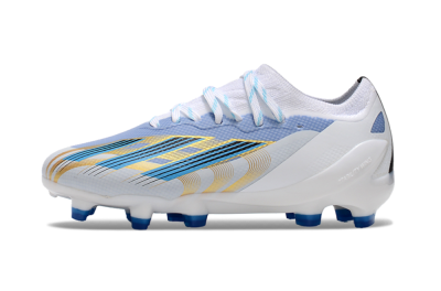 Adidas X Speedportal.1 FG Firm Ground Soccer Cleats - White/Blue/Gold