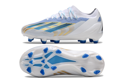 Adidas X Speedportal.1 FG Firm Ground Soccer Cleats - White/Blue/Gold