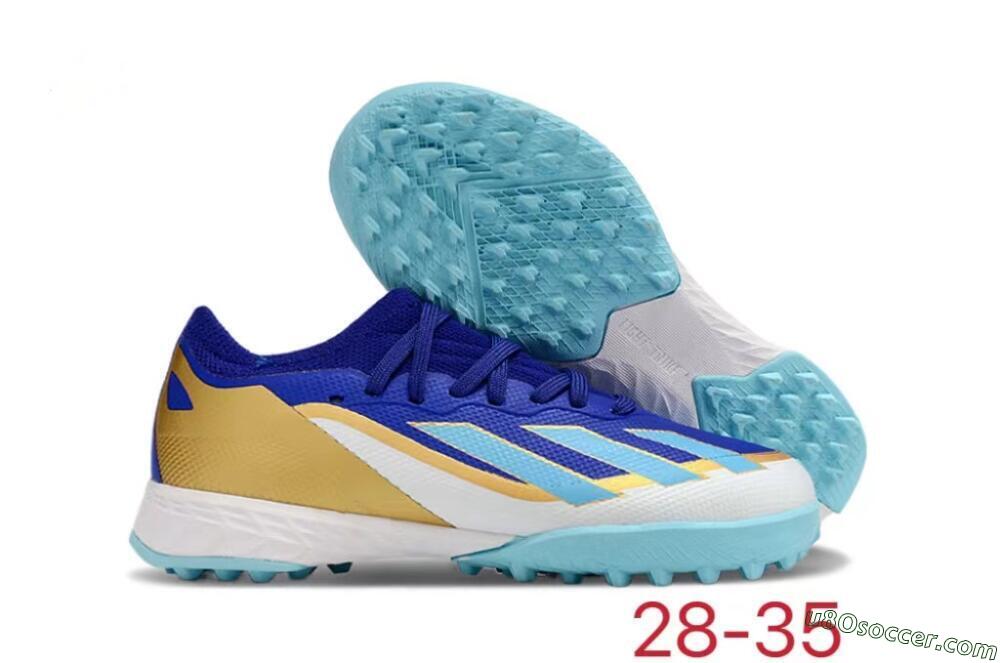 Adidas X Speedportal.1 TF Artificial Turf Soccer Shoes - Blue/Gold/White 1