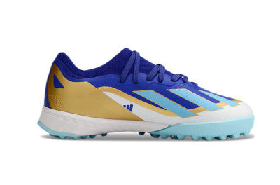 Adidas X Speedportal.1 TF Artificial Turf Soccer Shoes - Blue/Gold/White