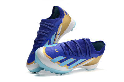 Adidas X Speedportal.1 TF Artificial Turf Soccer Shoes - Blue/Gold/White