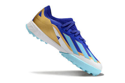 Adidas X Speedportal.1 TF Artificial Turf Soccer Shoes - Blue/Gold/White