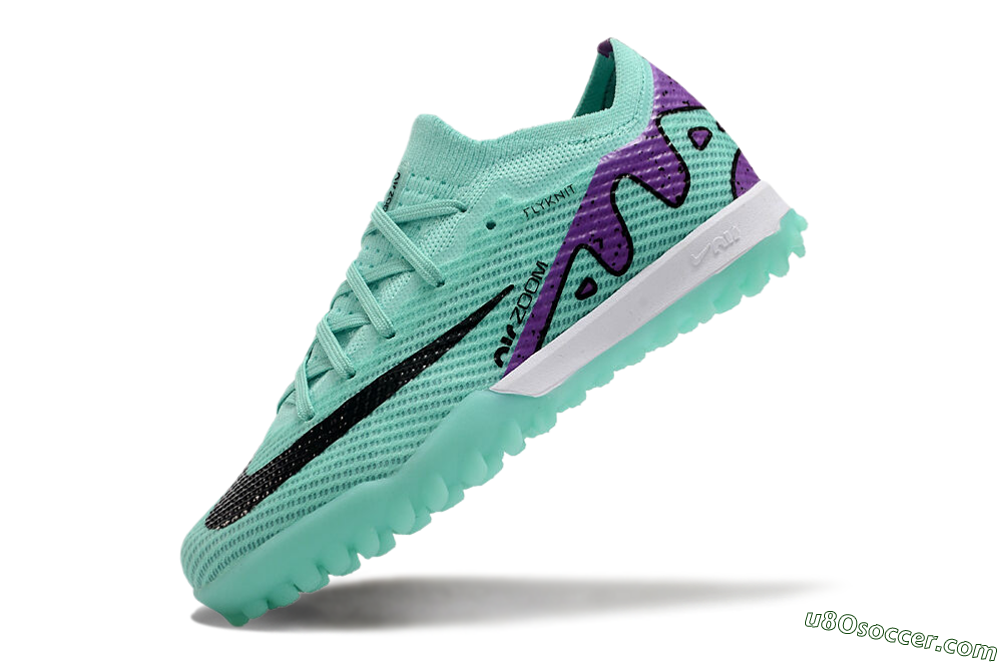 Nike Air Zoom Mercurial Vapor 15 Elite TF Artificial Turf Soccer Shoes - Jade/Purple/Black 5