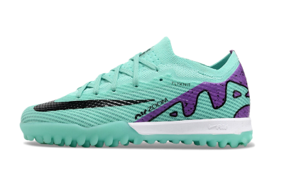 Nike Air Zoom Mercurial Vapor 15 Elite TF Artificial Turf Soccer Shoes - Jade/Purple/Black