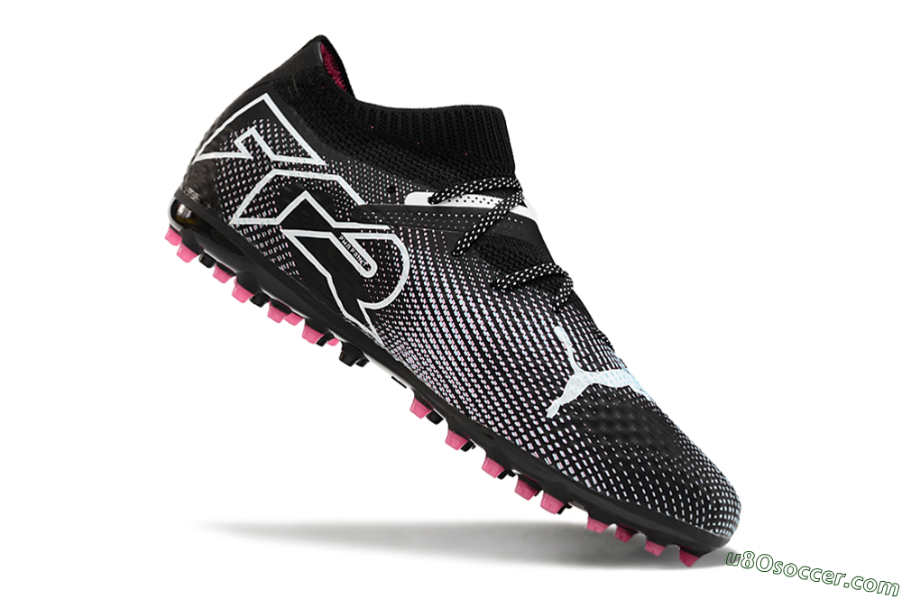 Puma Future Ultimate MG Multi Ground Soccer Cleats - Black/White/Pink 4