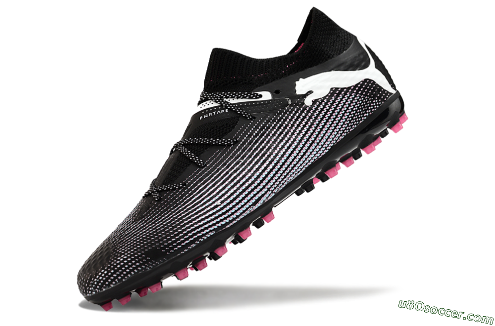 Puma Future Ultimate MG Multi Ground Soccer Cleats - Black/White/Pink 5