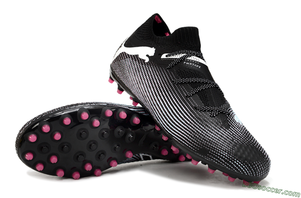 Puma Future Ultimate MG Multi Ground Soccer Cleats - Black/White/Pink 3