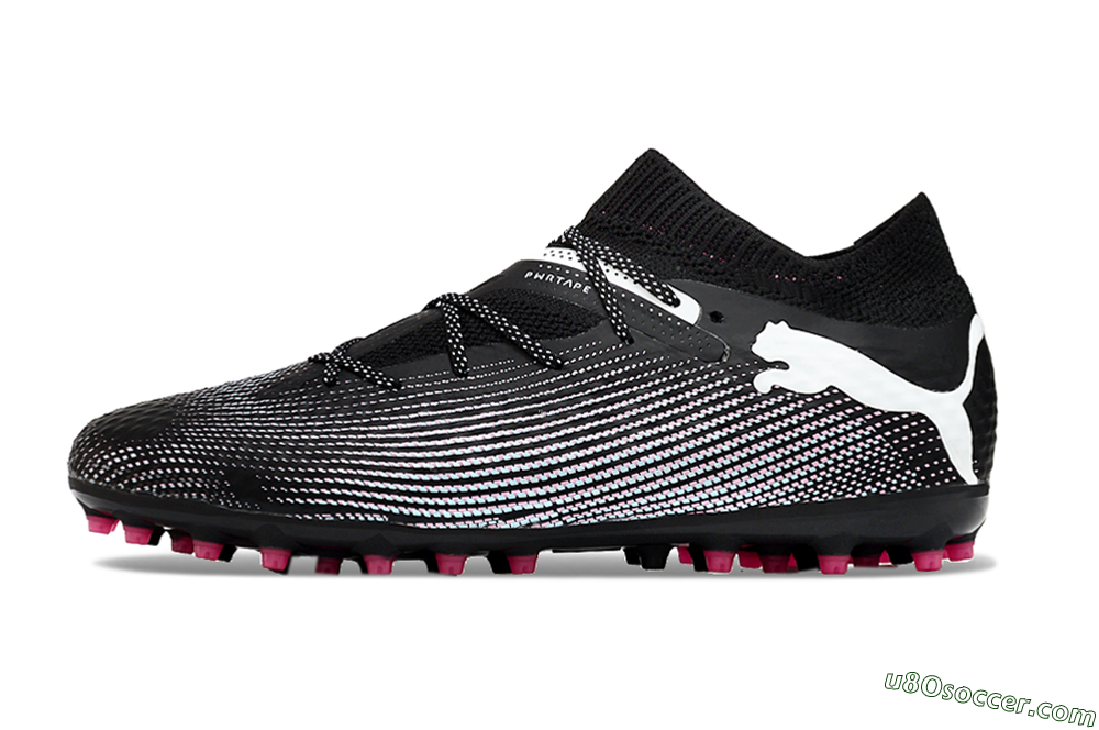 Puma Future Ultimate MG Multi Ground Soccer Cleats - Black/White/Pink 2
