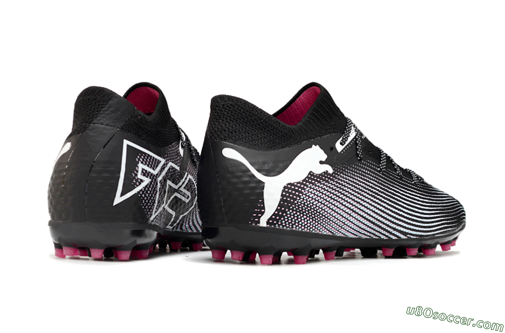 Puma Future Ultimate MG Multi Ground Soccer Cleats - Black/White/Pink 6