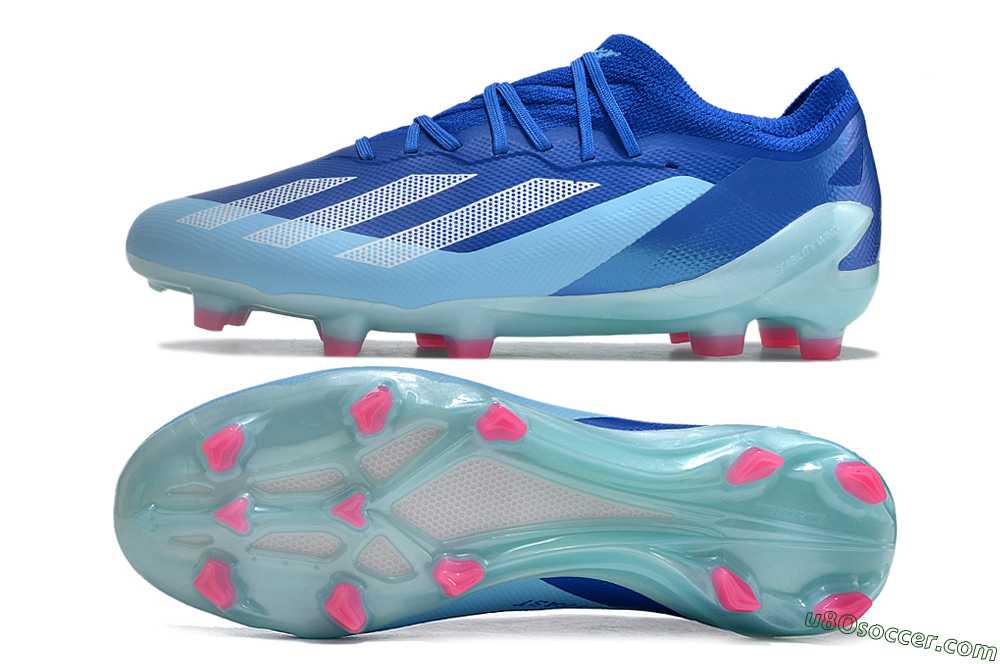 Adidas X Speedportal.1 FG Firm Ground Soccer Cleats - Blue/White/Pink 0